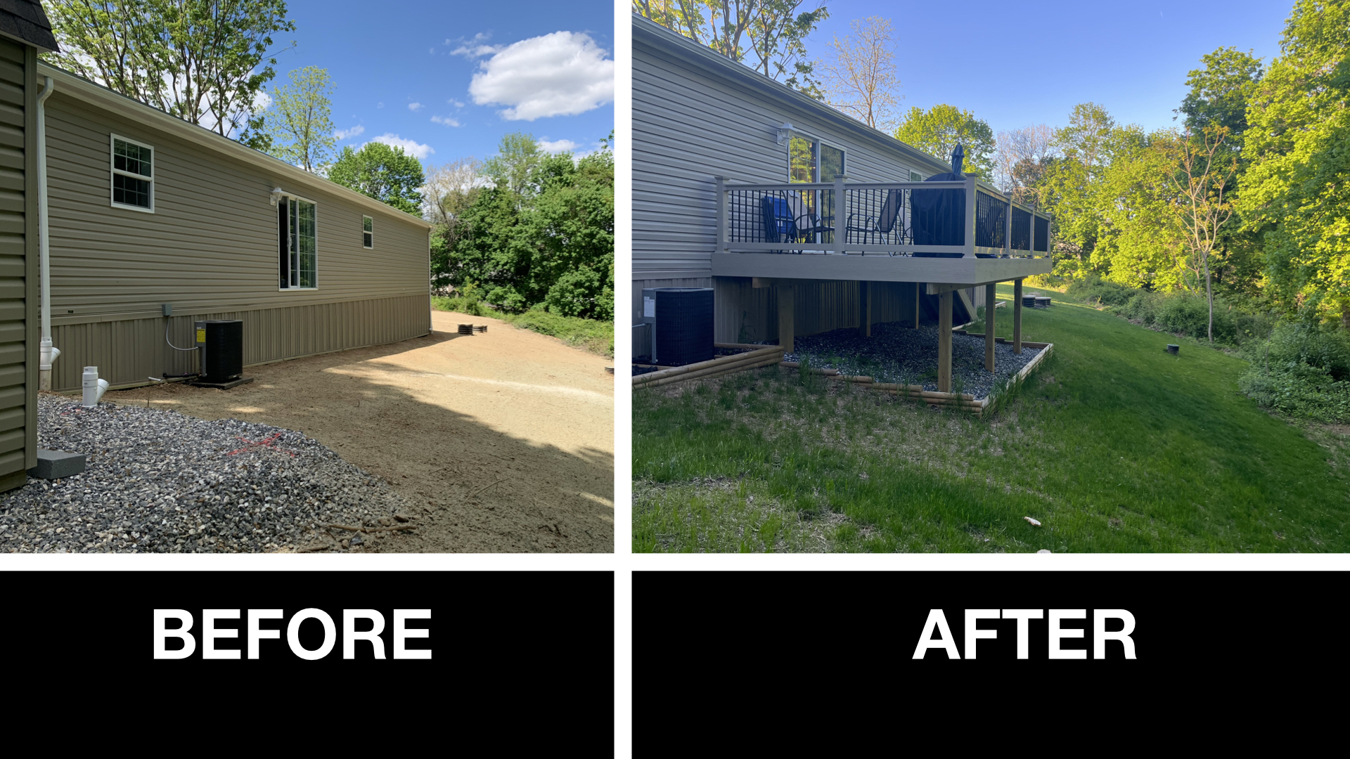 Before & After Elevated Composite Deck