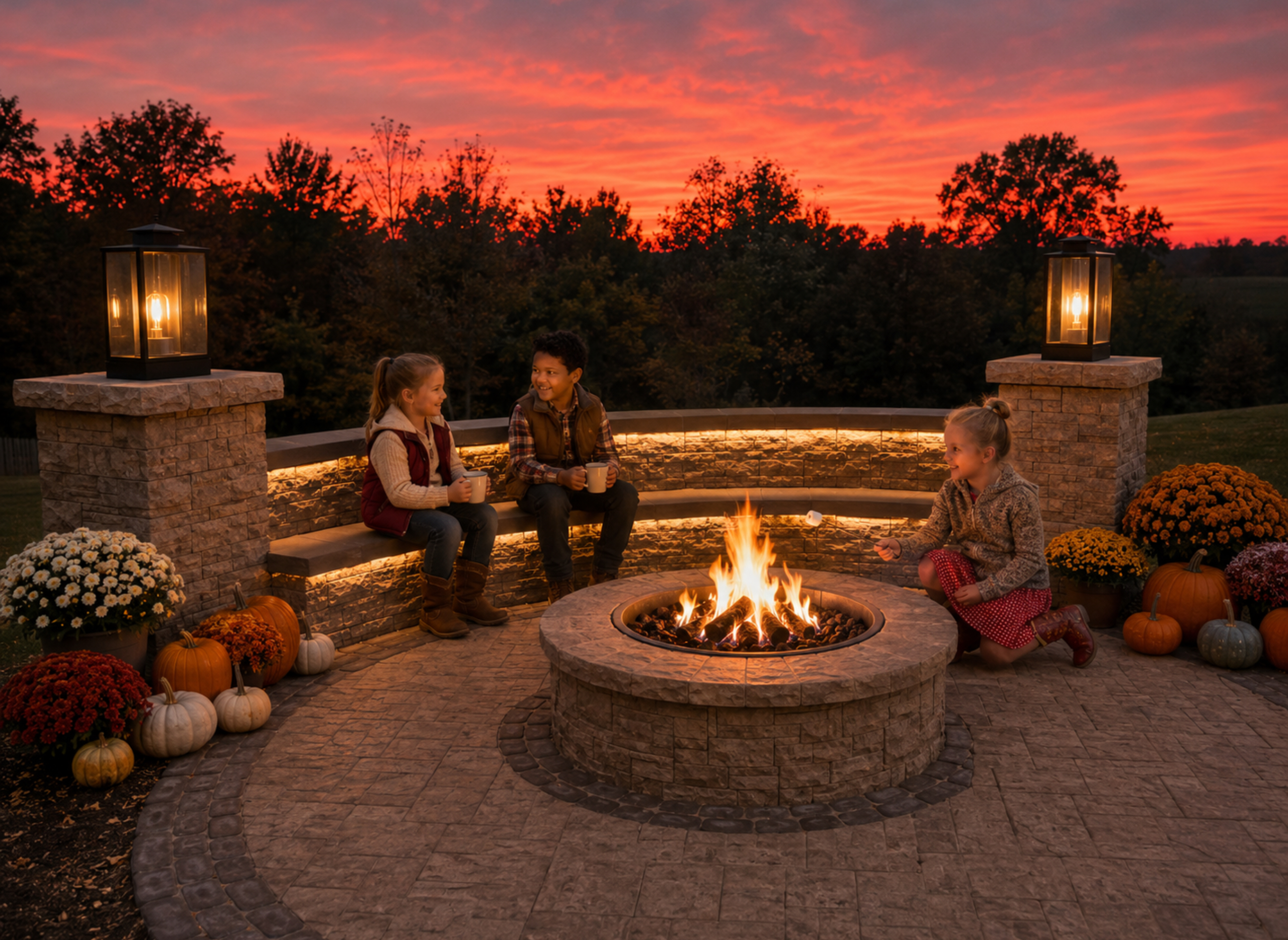 Family Fire Pit Gathering