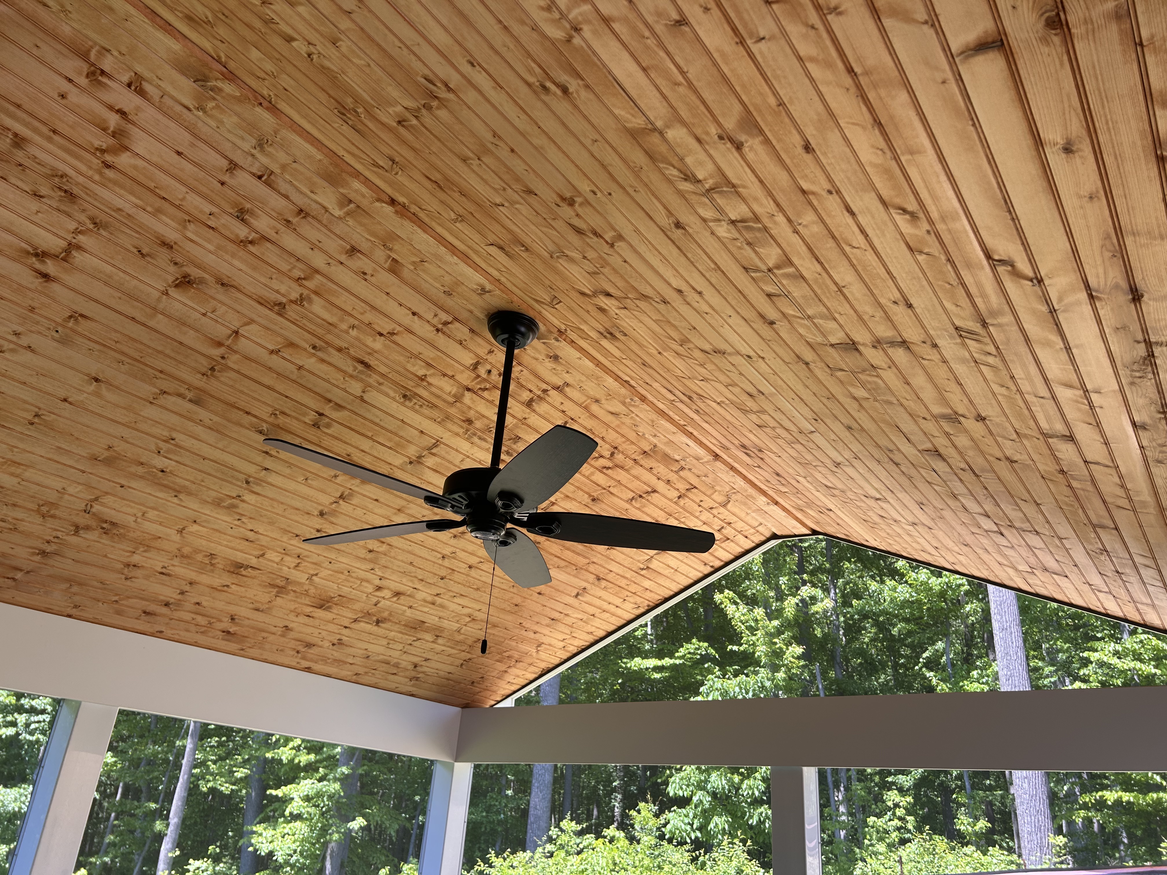 Custom Wood Ceiling & Fan