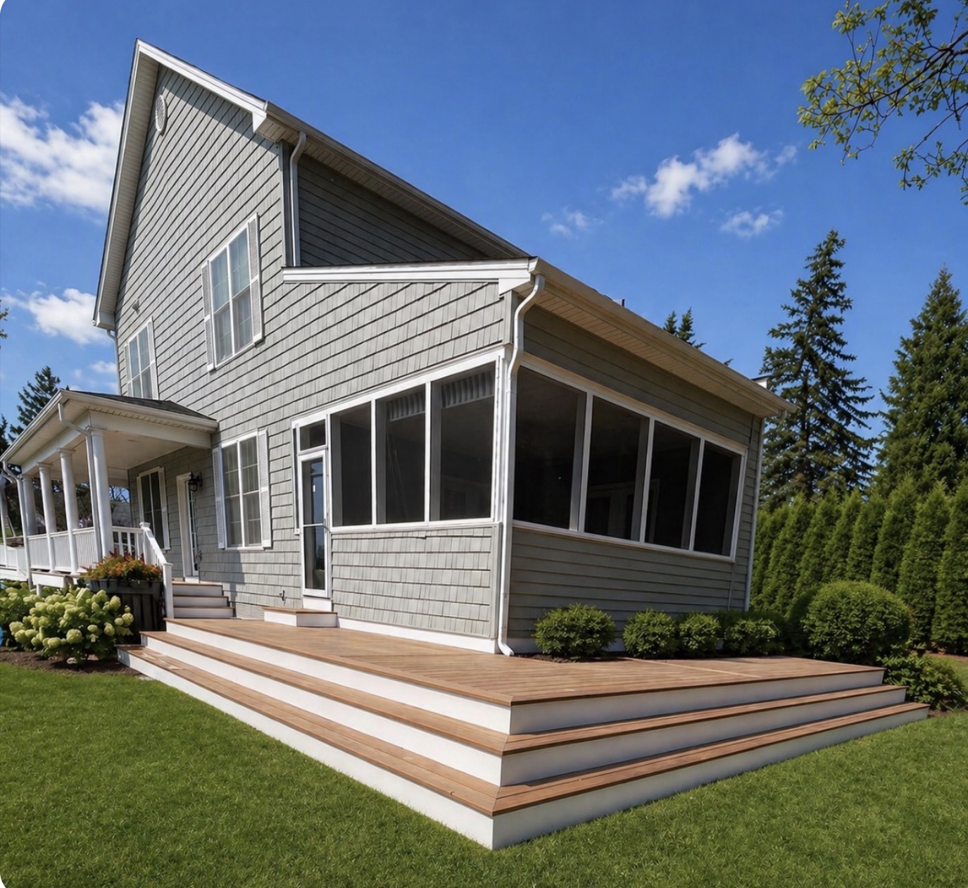 Multi-Level Deck & Screen Room Integration