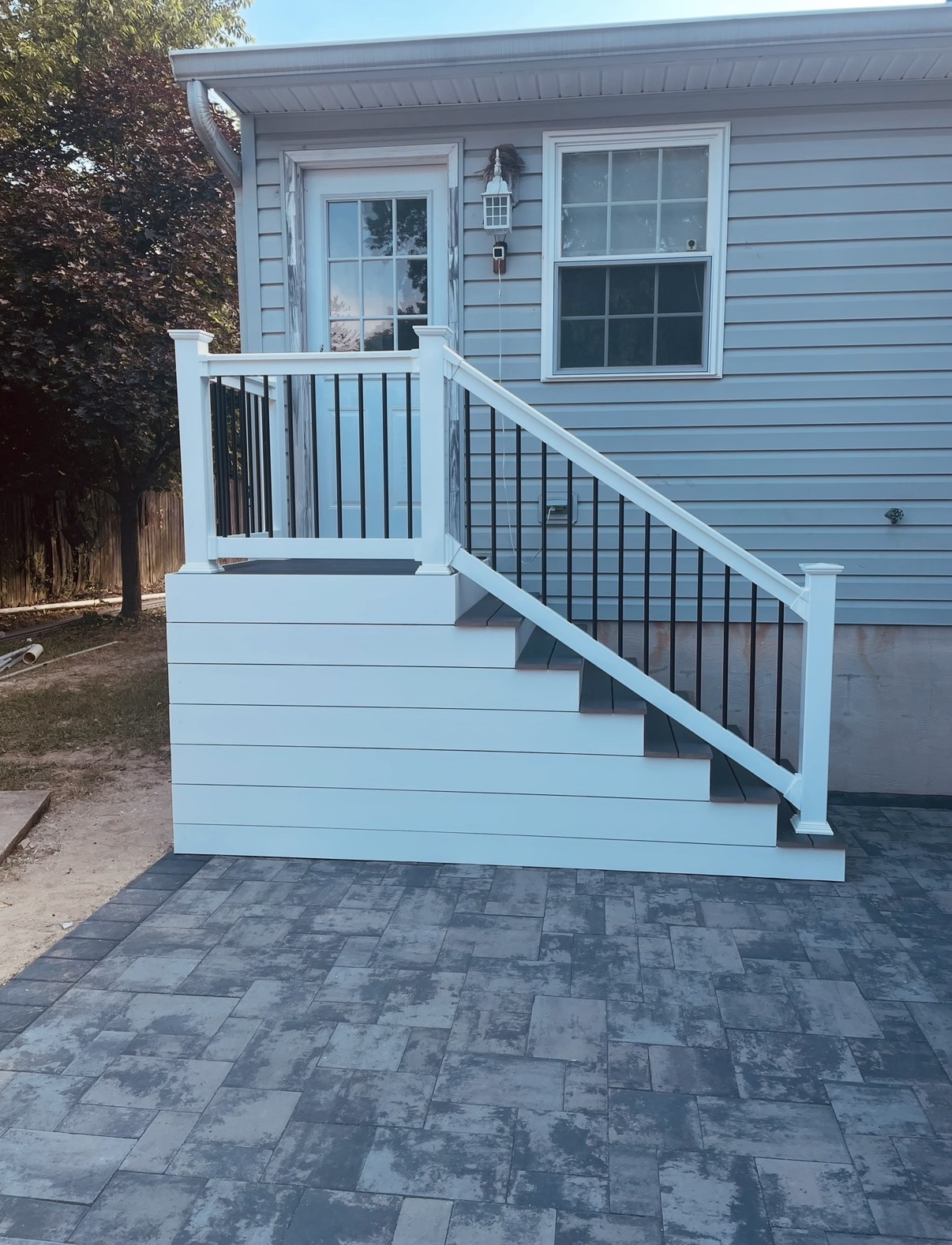 Custom Stair Entry & Paver Landing