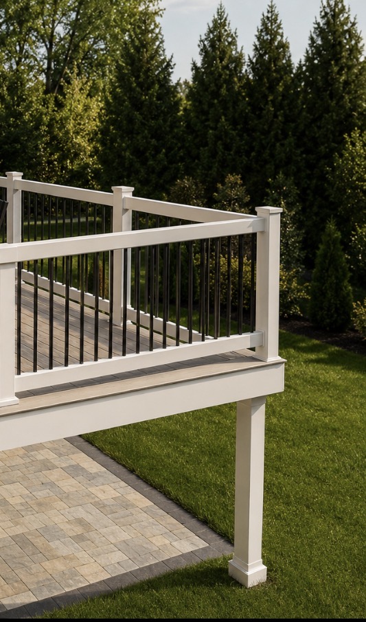 Elevated Deck & Paver Patio Detail