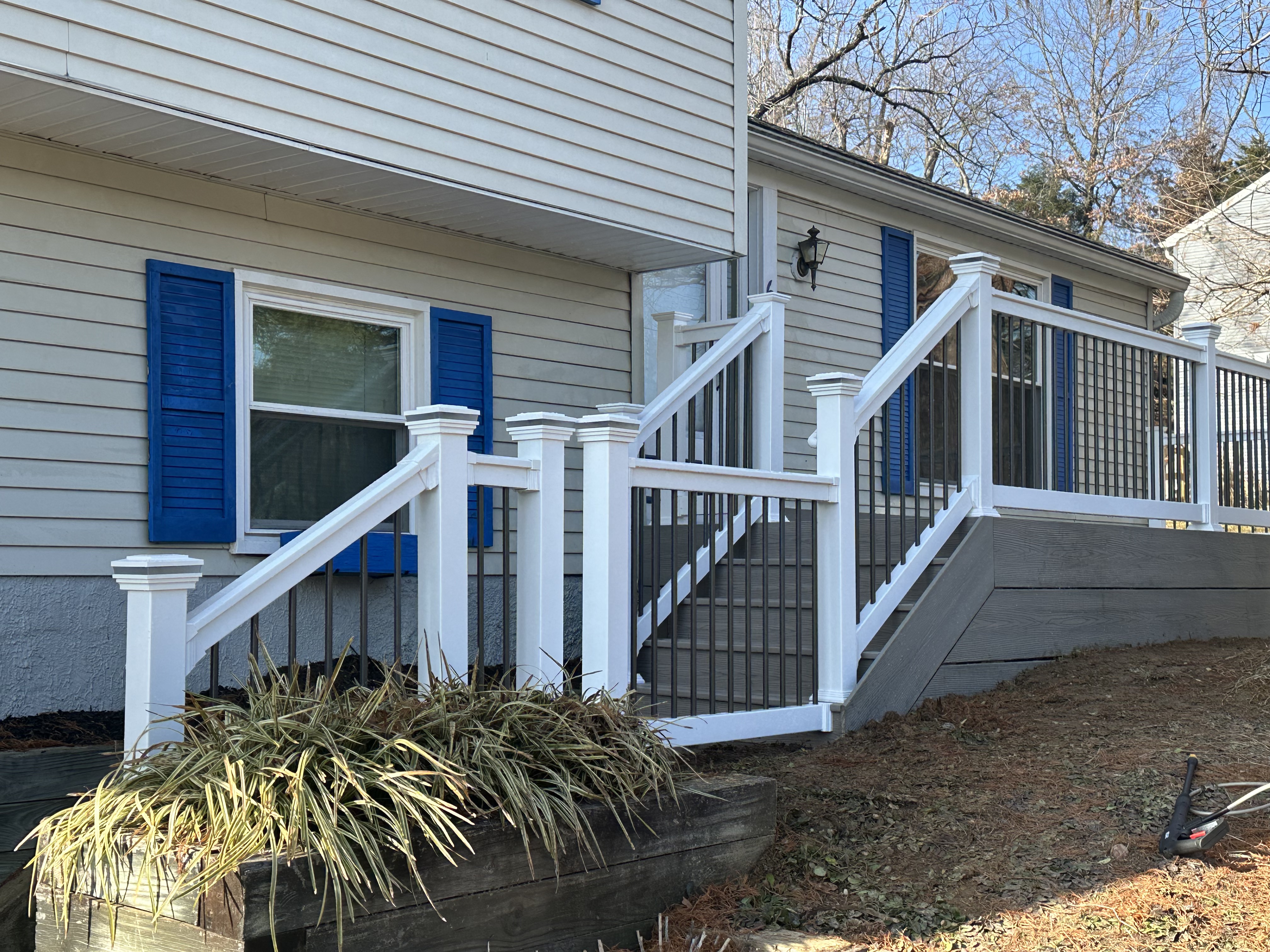 Front Porch Steps & Custom Railing