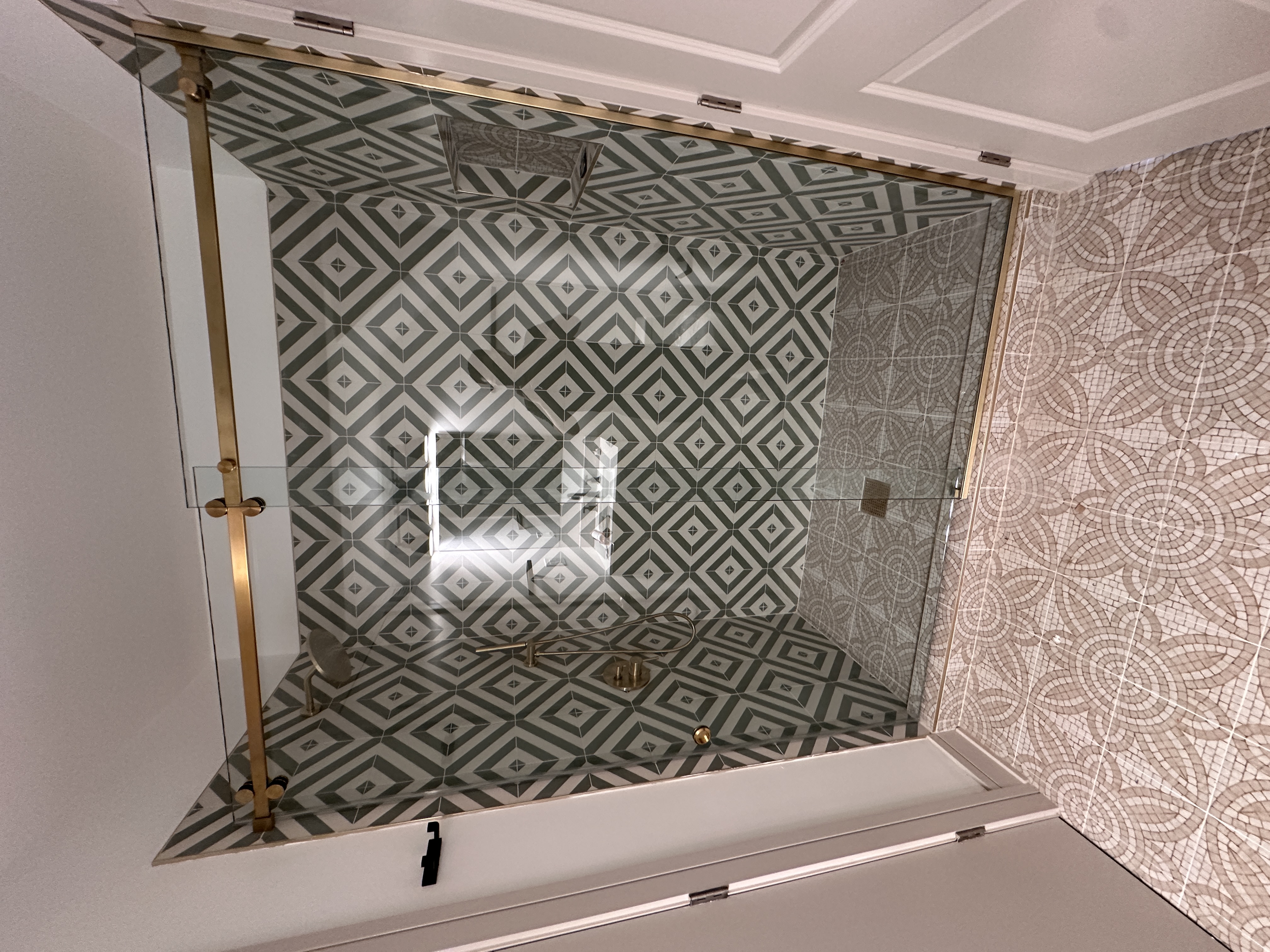 Clear glass frameless shower door replacement