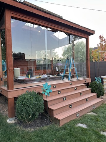 Custom enclosed glass patio and sunroom Chicagoland