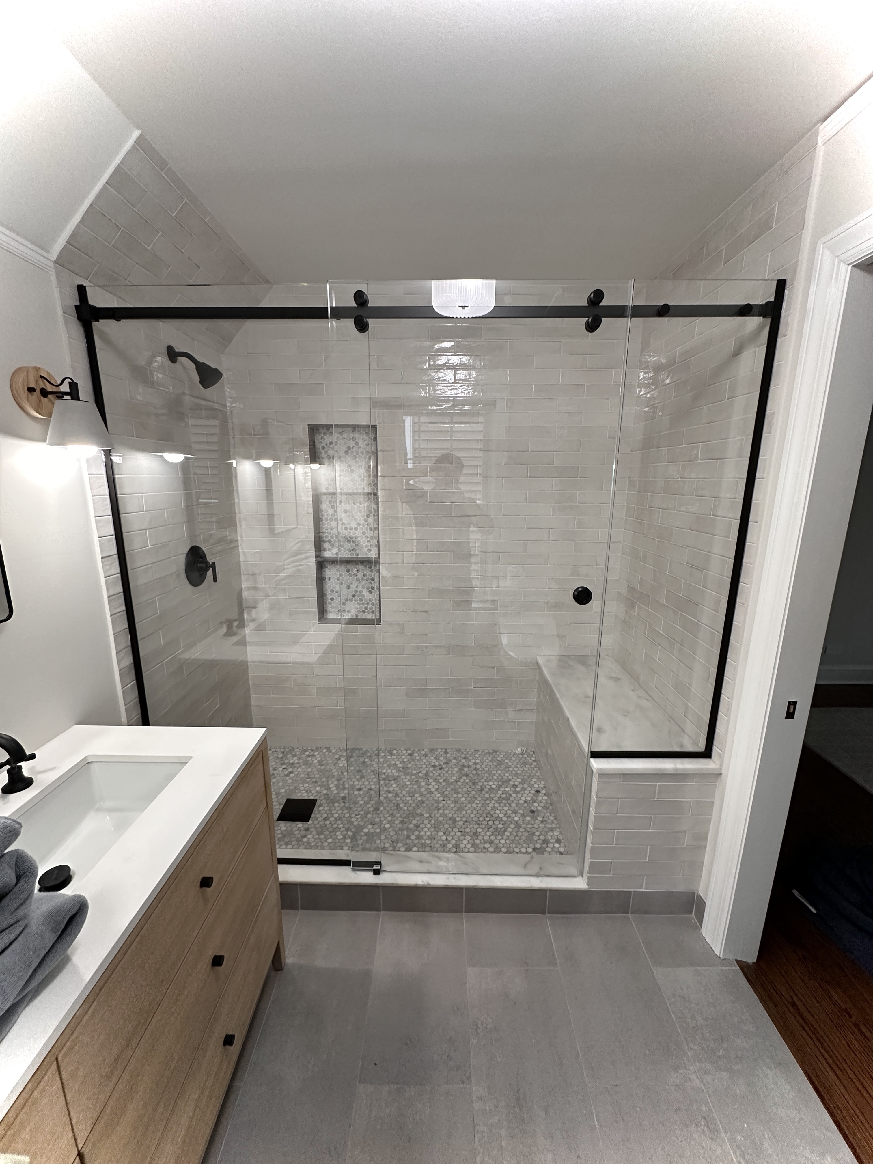 Elegant frameless glass shower design and installation