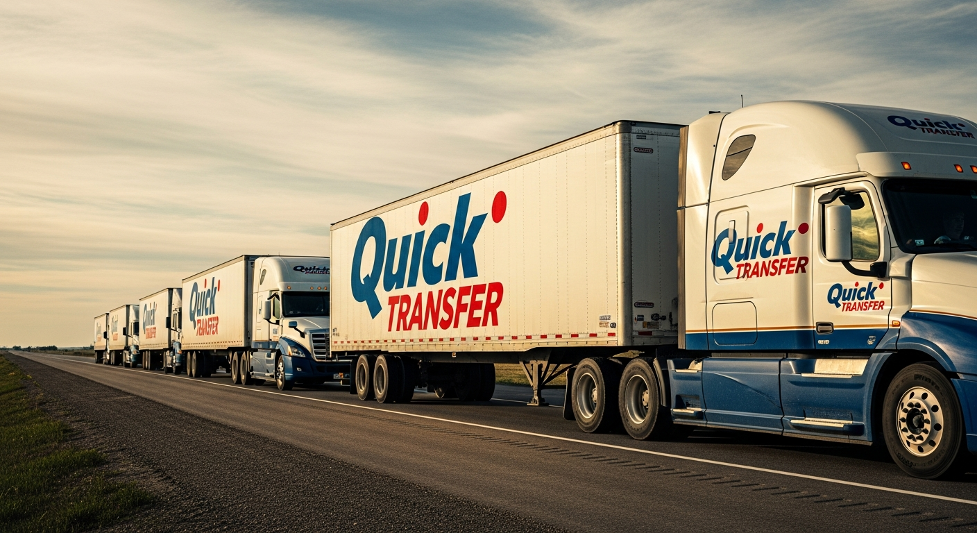 Quick Transfer long-distance moving fleet on Canadian highway