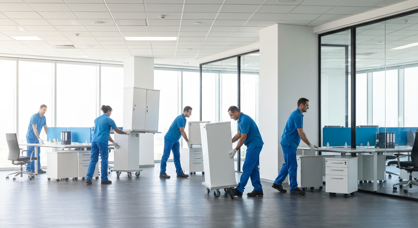 Quick Transfer commercial office relocation team