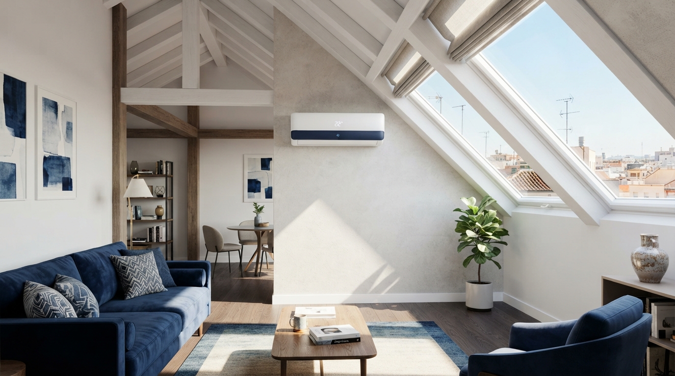 How to Calculate AC Capacity for a Hot Attic Penthouse in Madrid