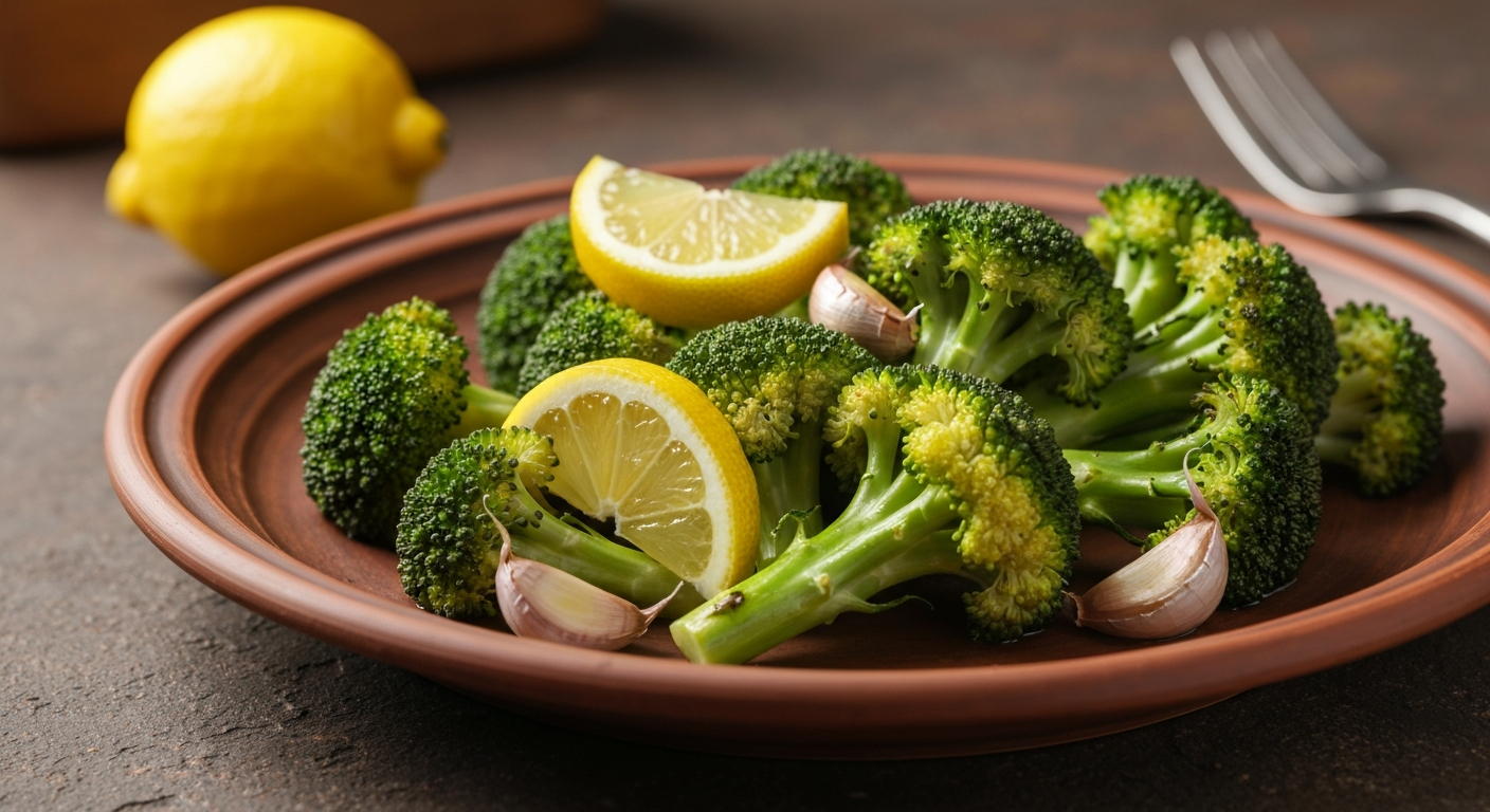 🥦 Roasted Broccoli with Lemon & Garlic 🥦