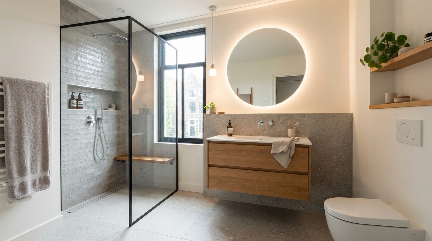 Afgeronde badkamerrenovatie met moderne afwerking