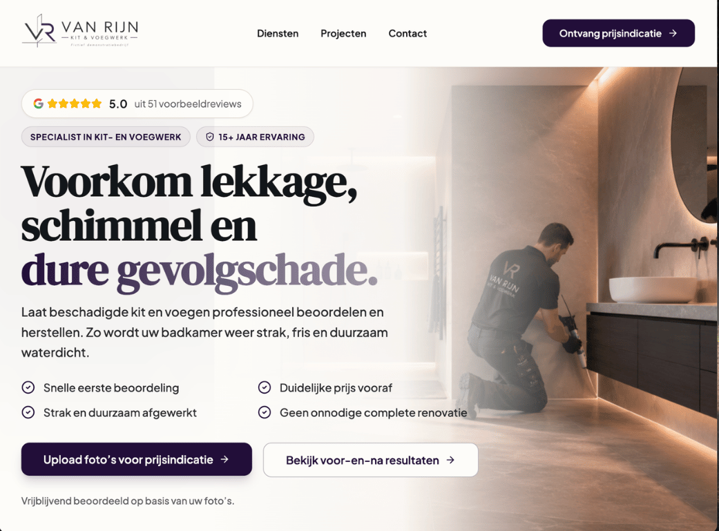 G.U.N.-website www.vanrijn-kitwerk.nl - Met de G.U.N.-methode