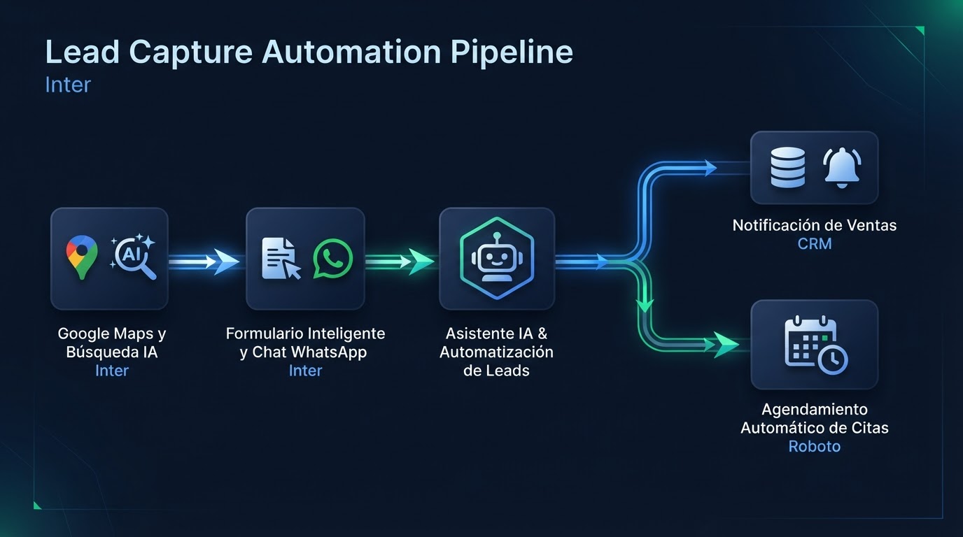 Flujo de captación automatizada: de la búsqueda en Google al cierre en CRM