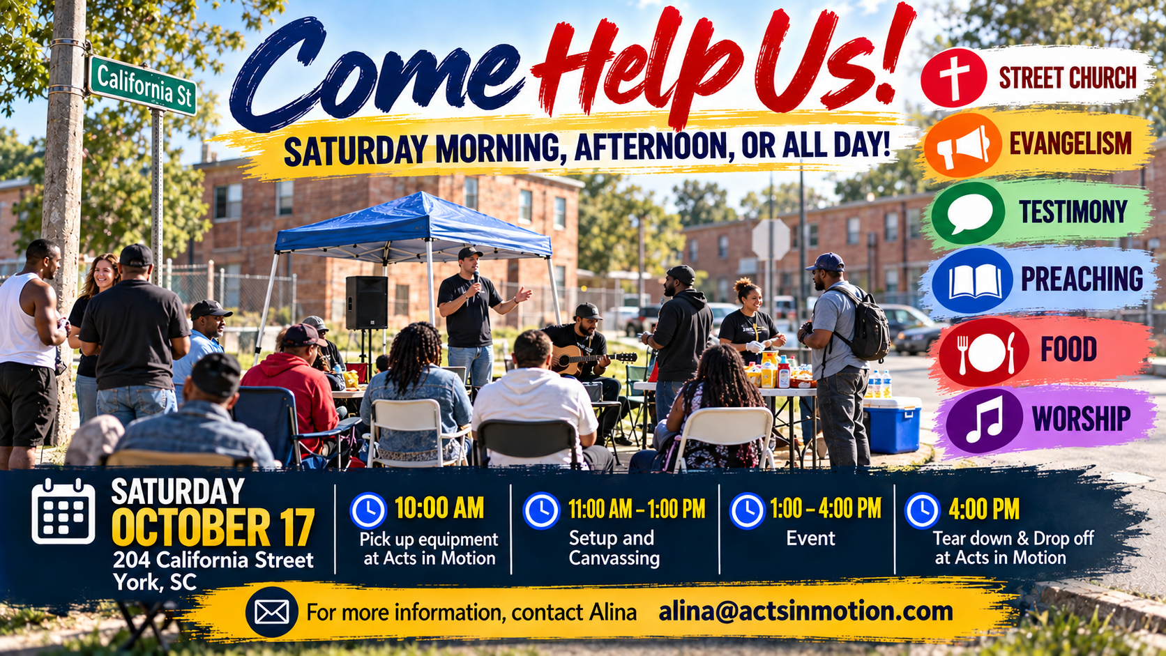 Come Help Us! — Street Church & Outreach