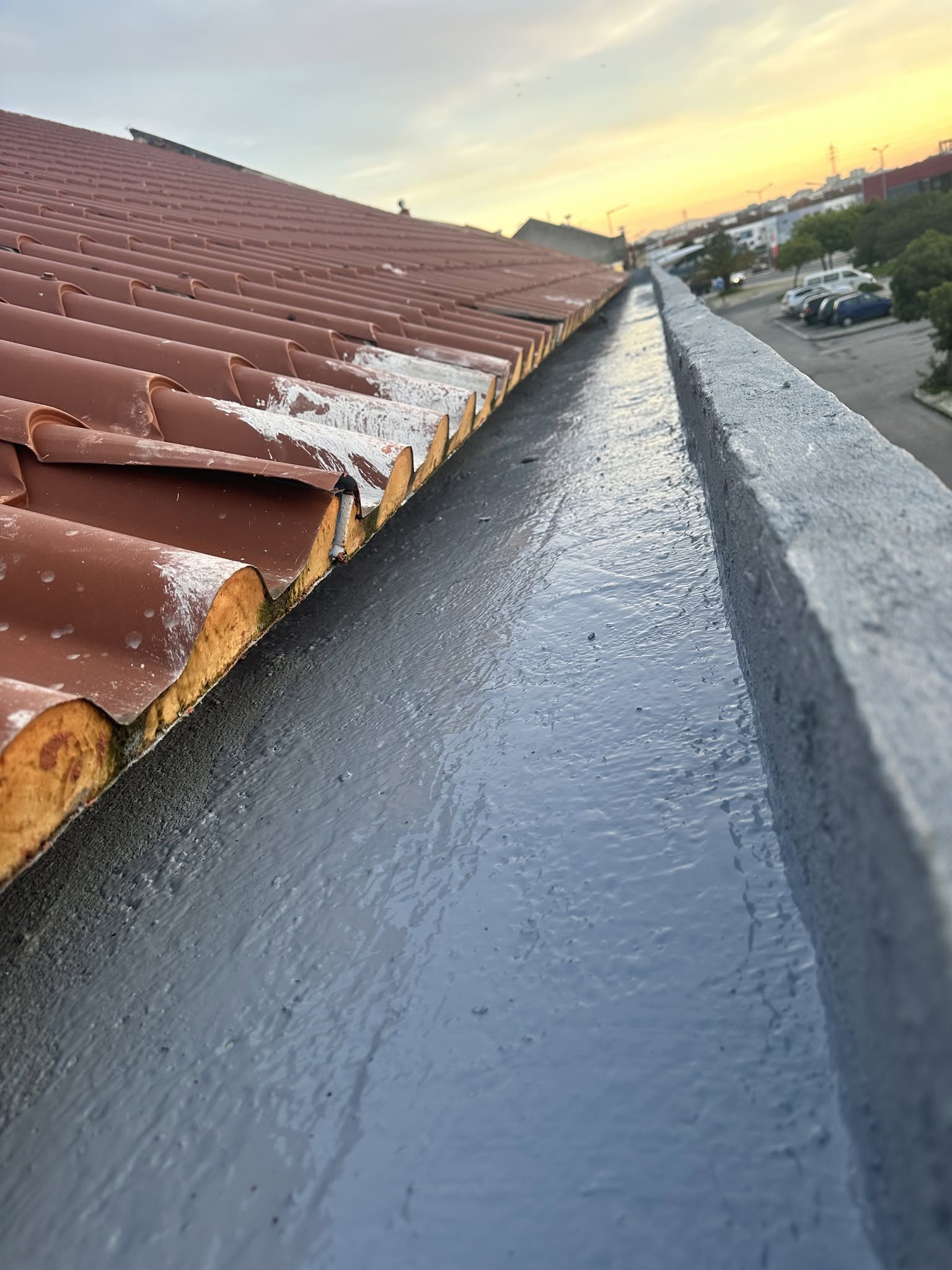 Impermeabilização de caleiras e telhados
