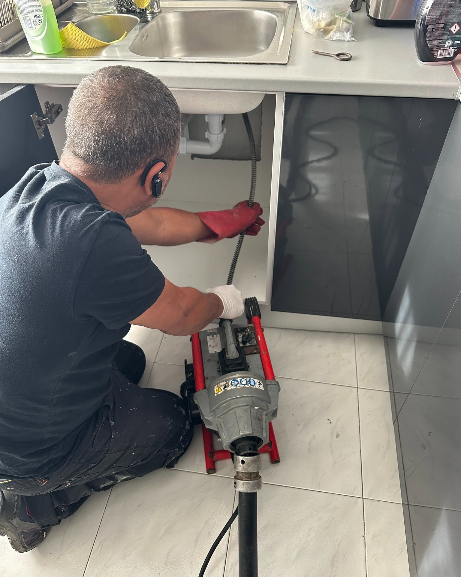 Desentupimento com máquina