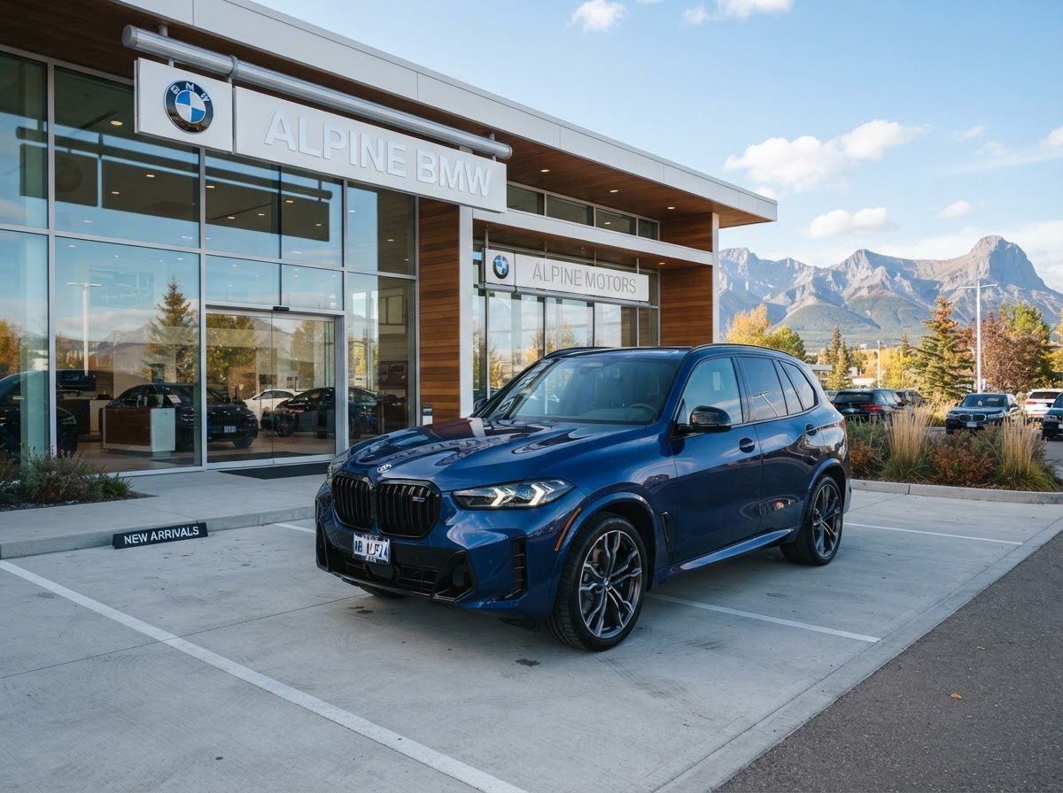New luxury SUV at dealership
