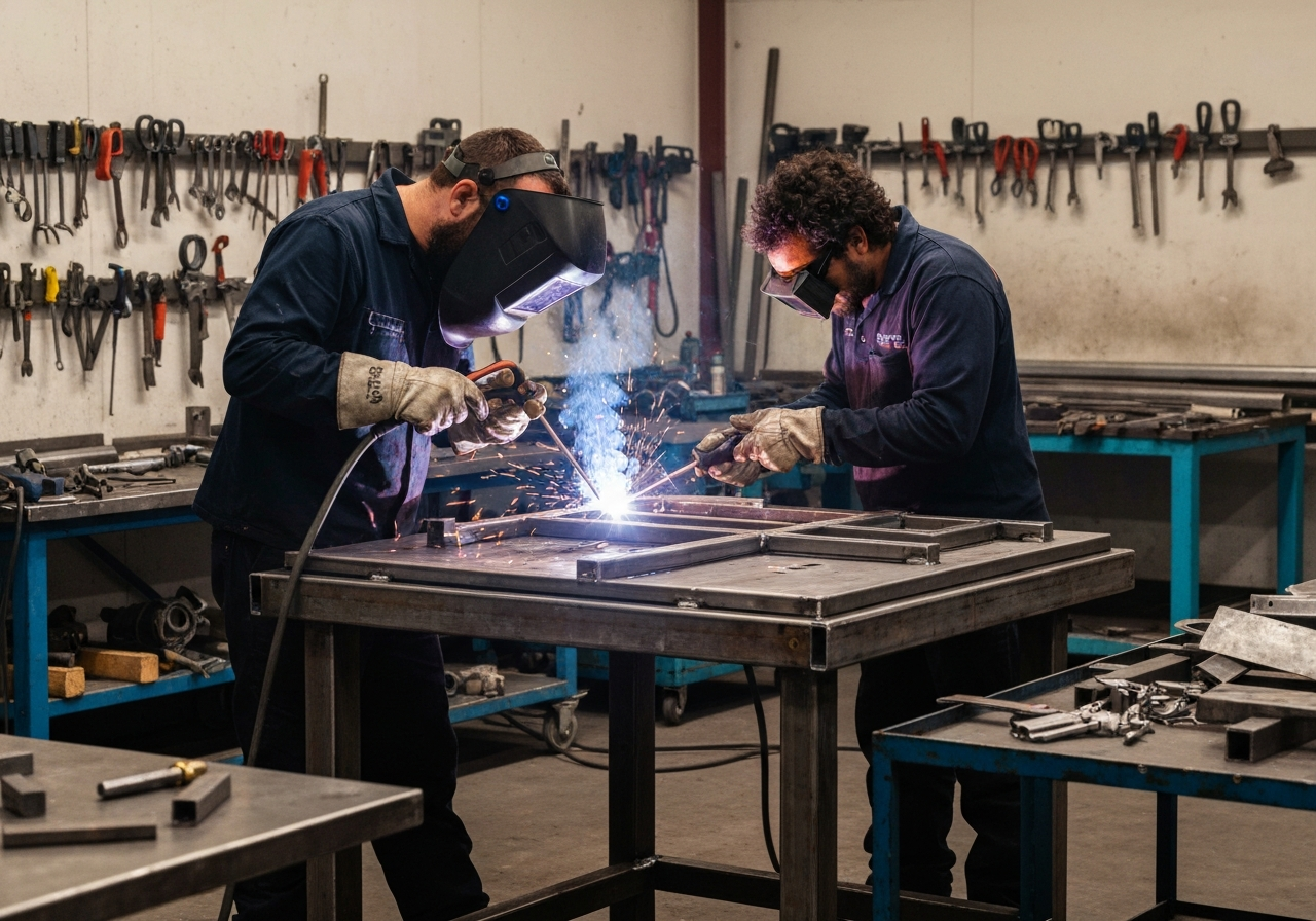 Welders working