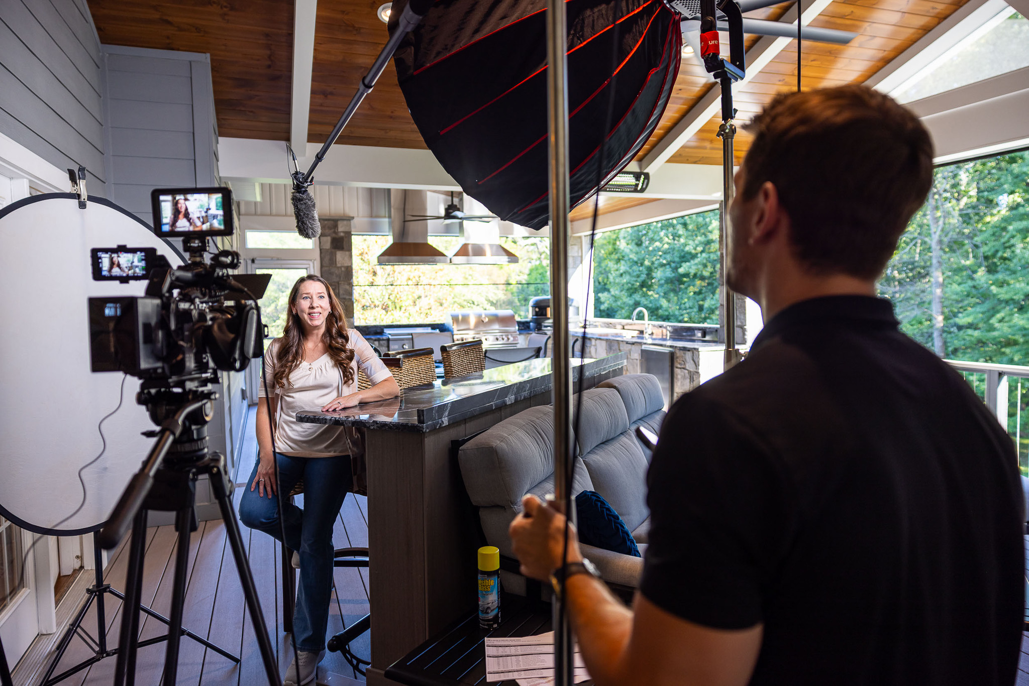 Behind the scenes filming on location for an ongoing content partnership