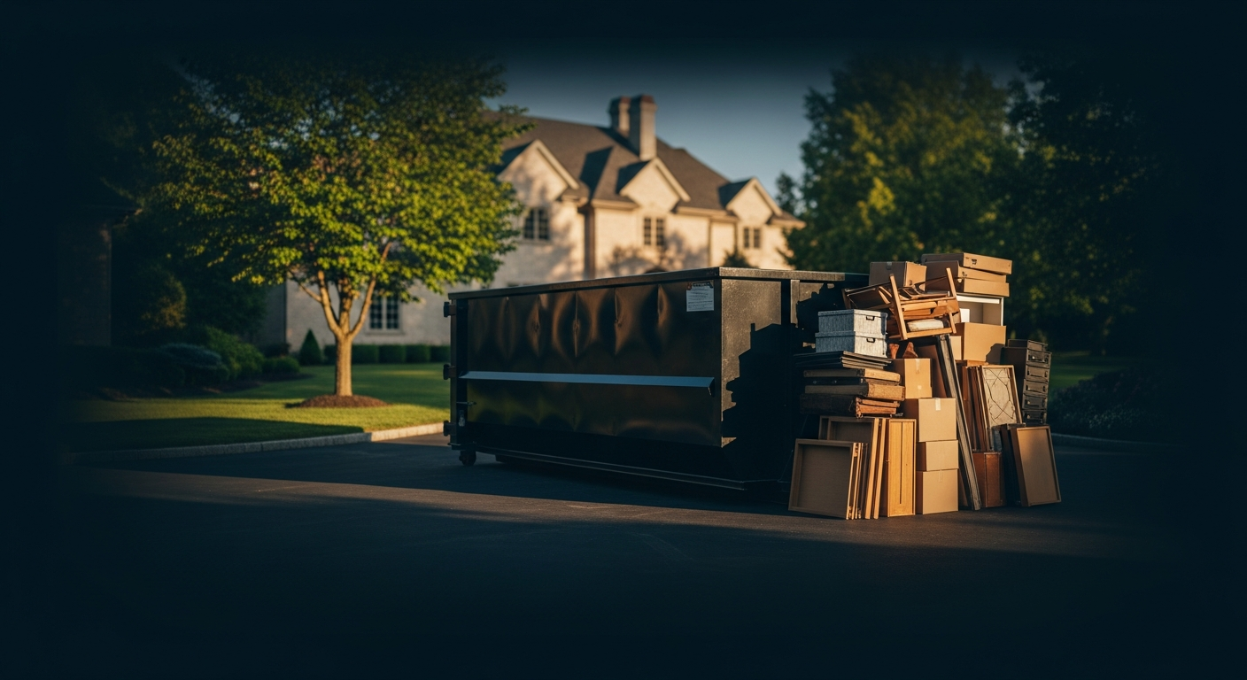 Junk removal professional actively serving customers using modern business systems