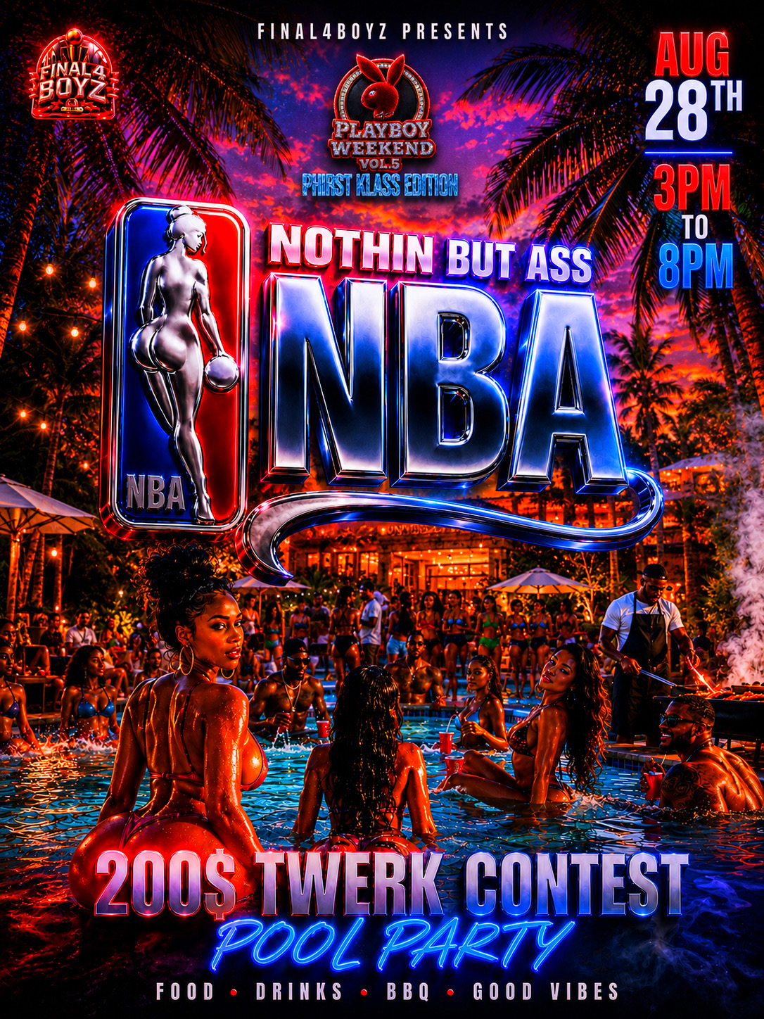 NBA – Nothin But Ass Pool Party