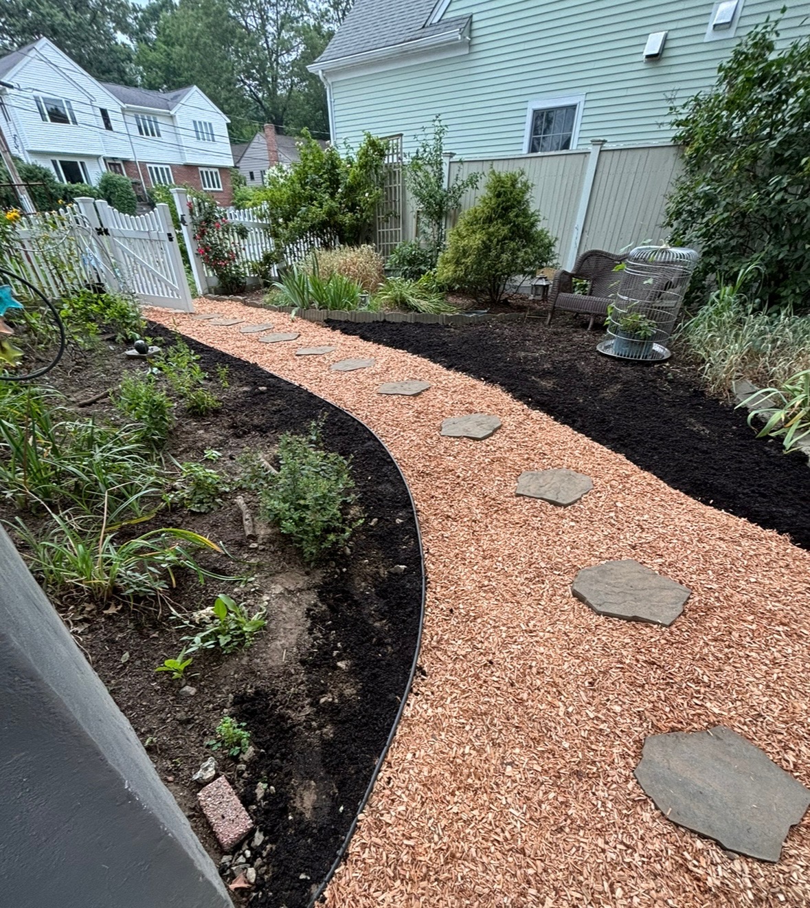 After spring cleanup and leaf removal in Belmont MA