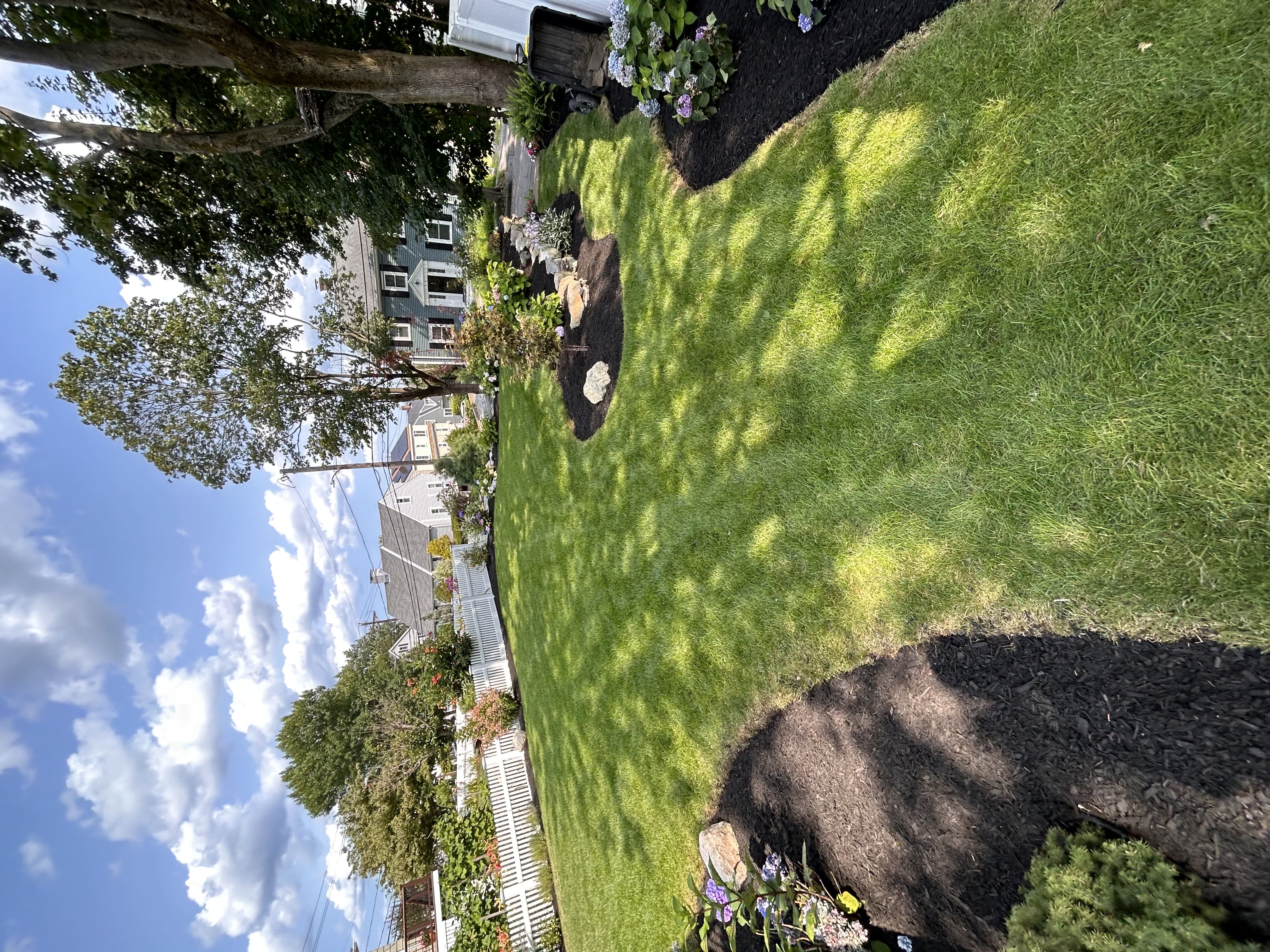 Newly completed landscaping project in Lexington, MA