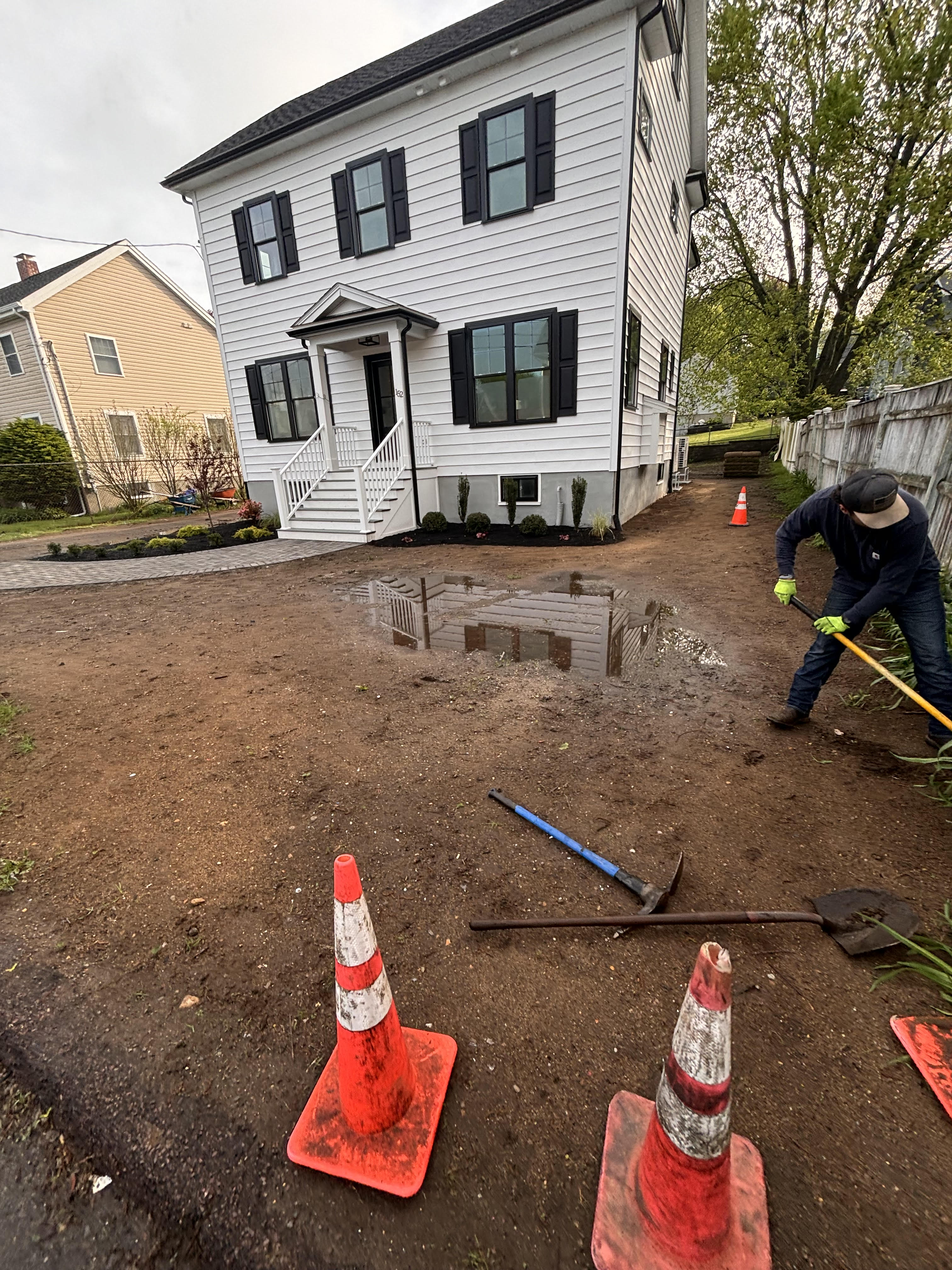 Before landscaping Arlington MA