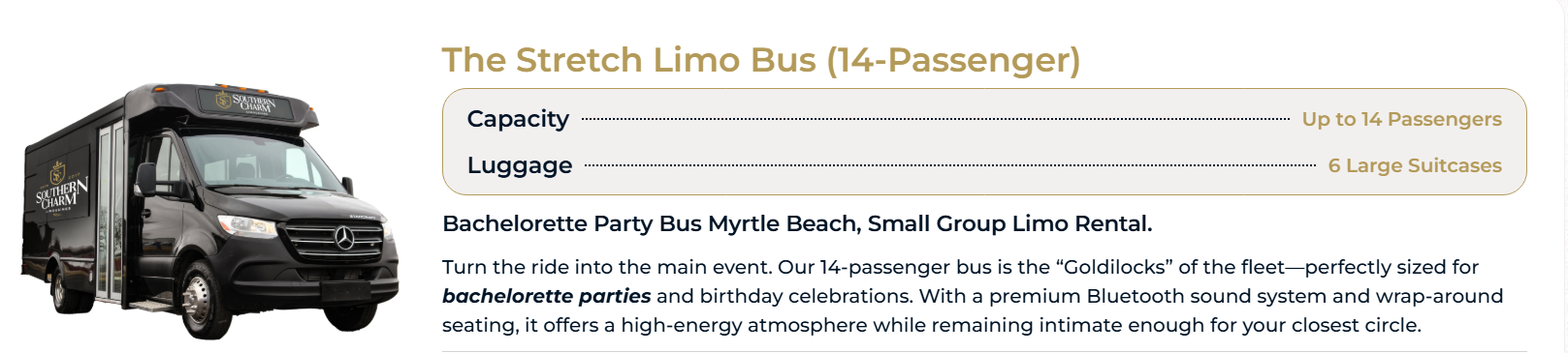 Southern Charm Limousine Bus