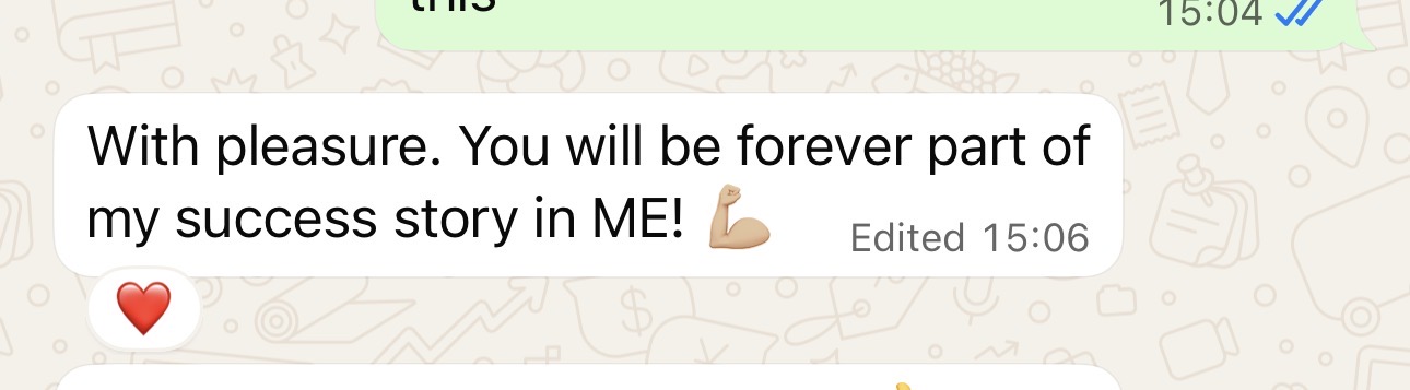 Client WhatsApp message