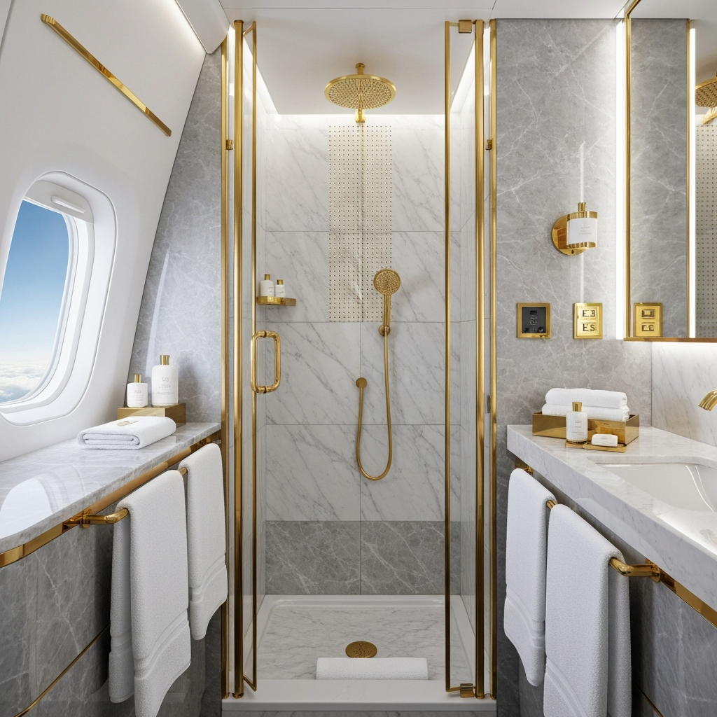 Shower at 40k feet