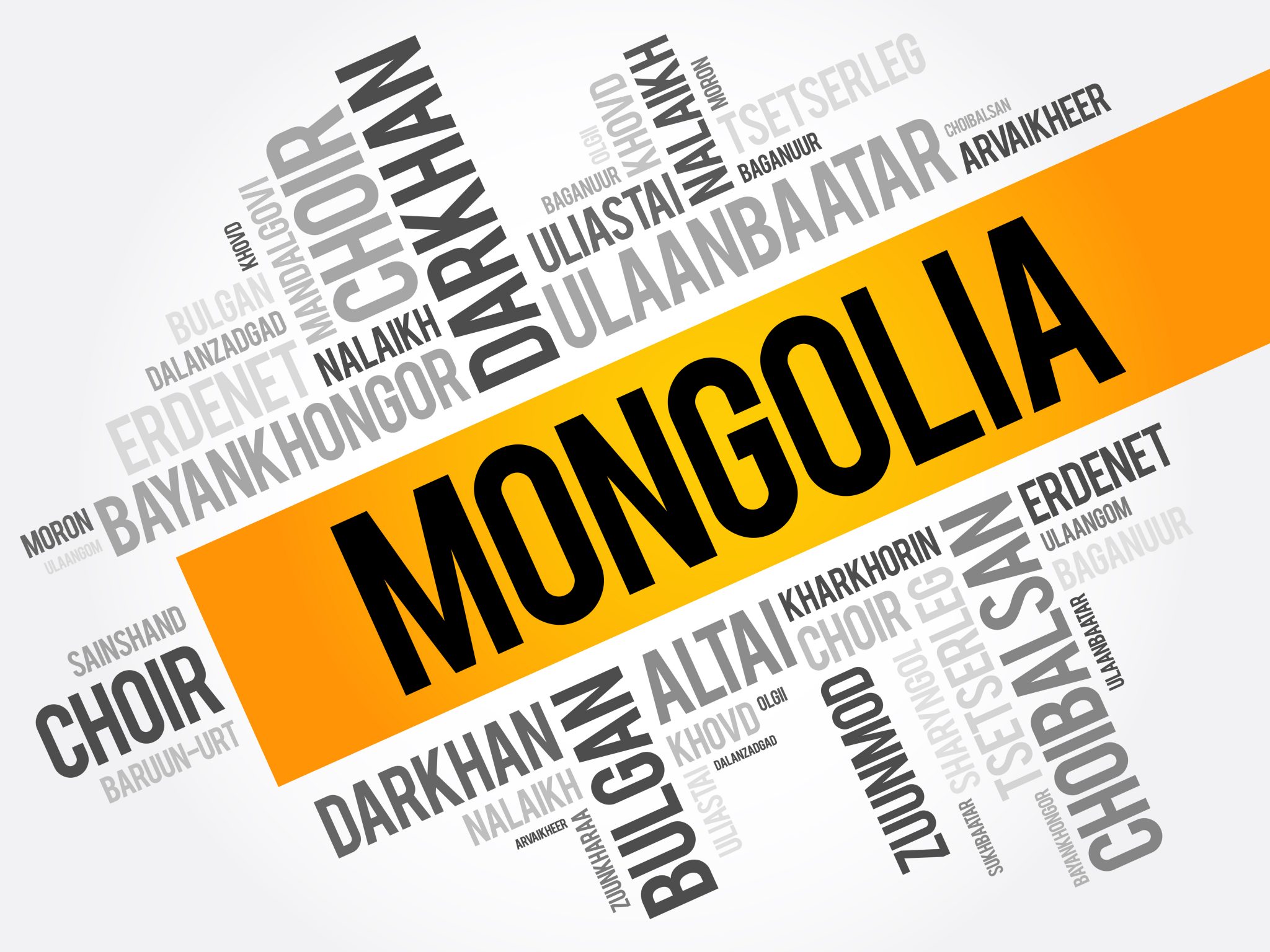 List of cities and towns in Mongolia word cloud collage