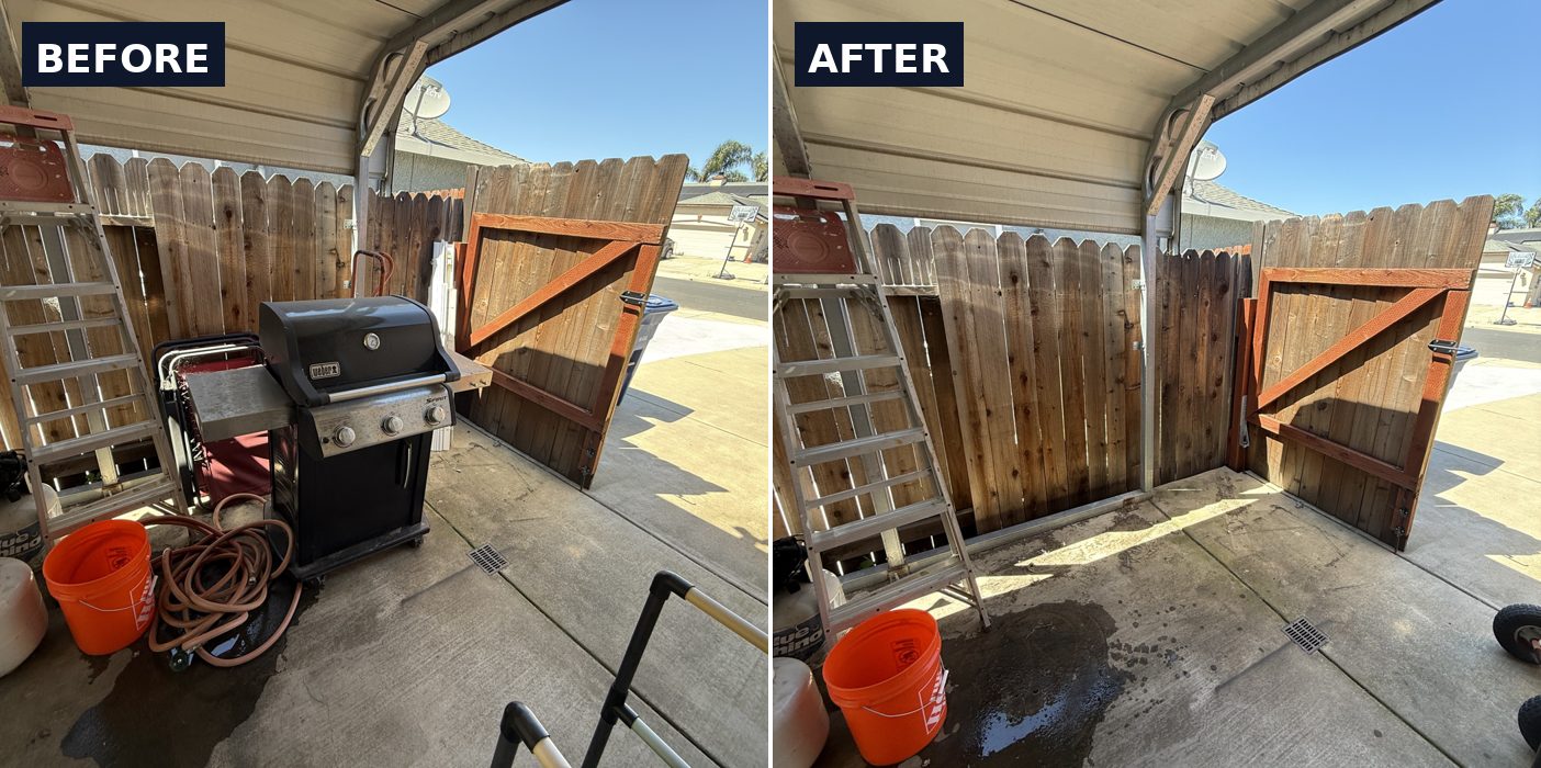 Patio Cleanout before and after junk removal in Knightsen, CA