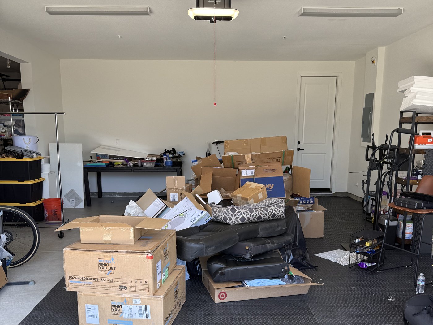 Garage cleanout before and after — Junk It Jim Hauling, East Bay CA