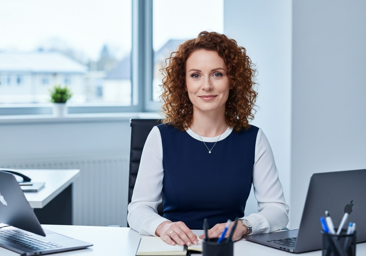 Kaufmännische Angestellte im modernen Büro