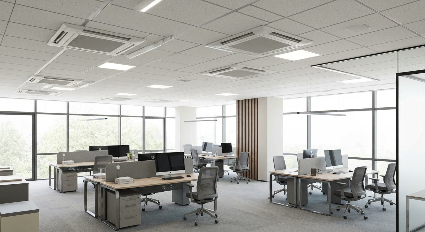 Commercial office with ductless mini splits