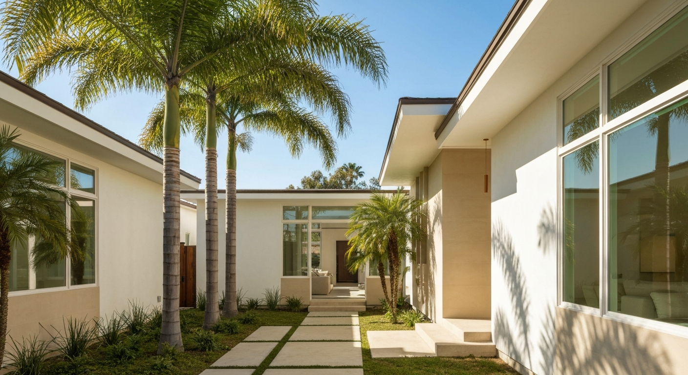 Modern Southern California home representing a peaceful real estate transition