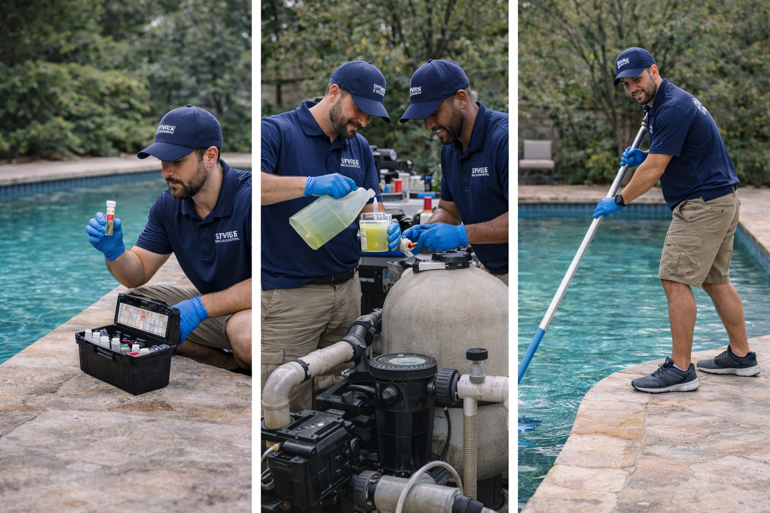 Wise Pool Services Team at Work