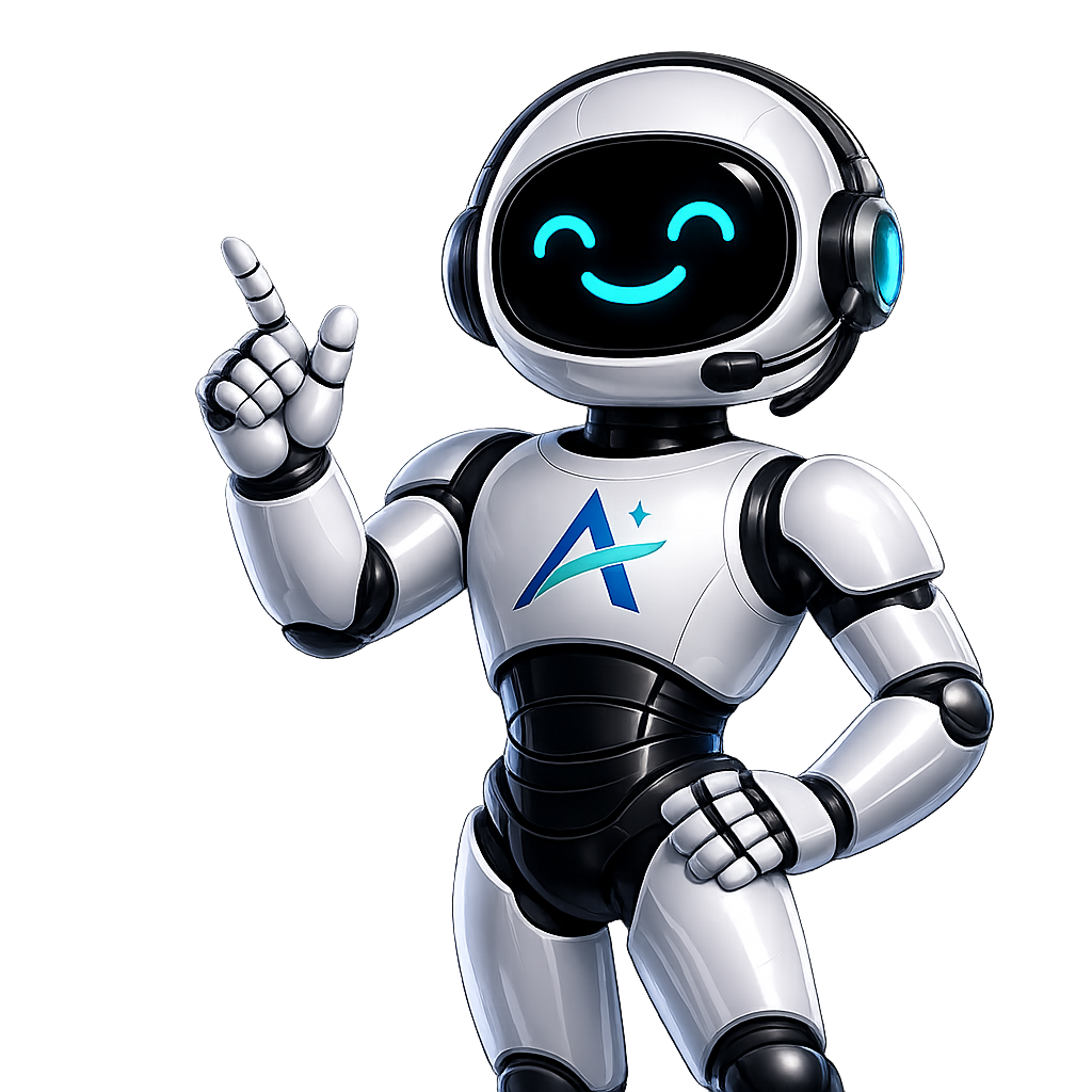 Aurora AI Assistant pointing at features - Highlighting the six powerful capabilities of your AI assistant system