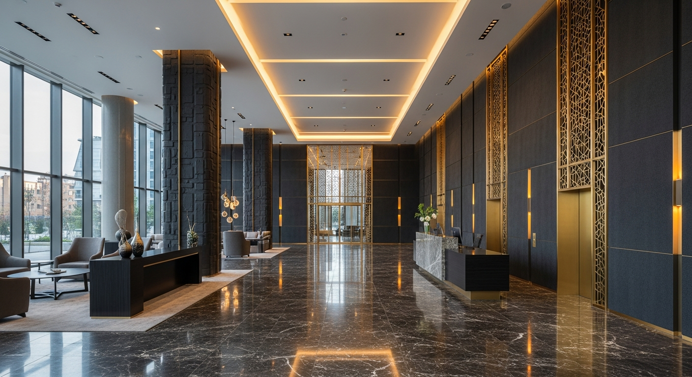 Luxury commercial office lobby