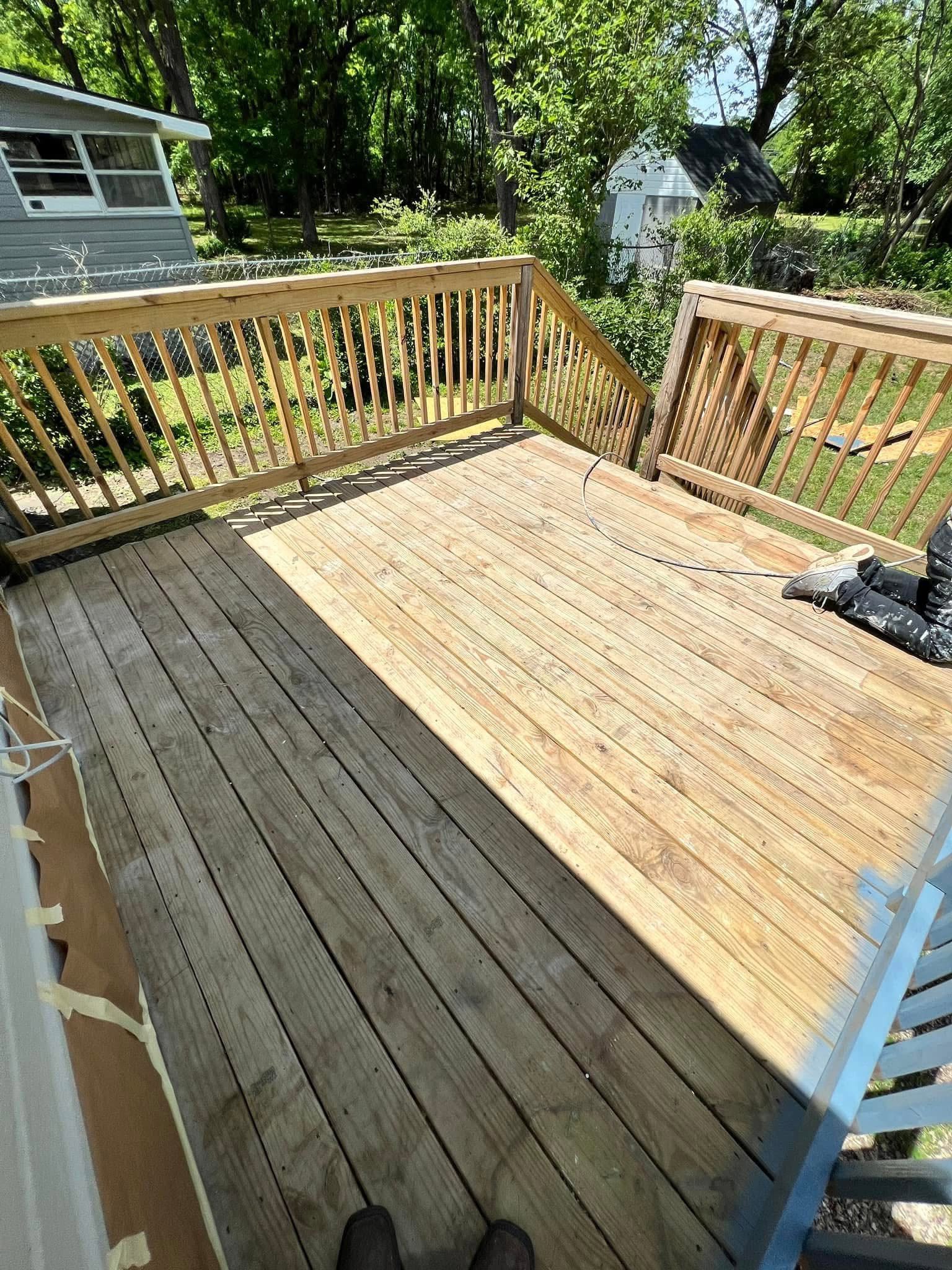 Deck Staining (Before)