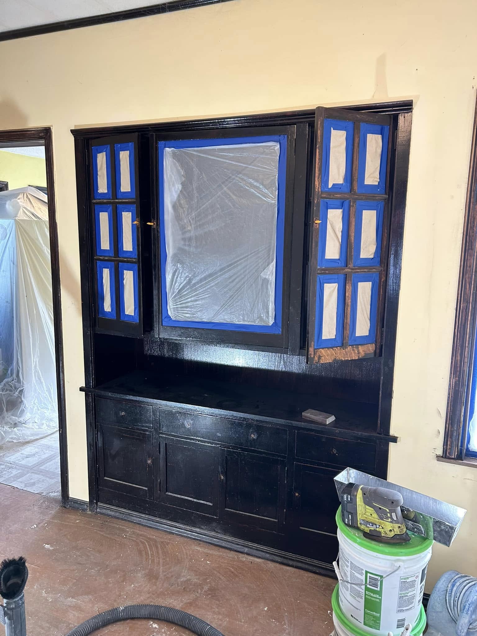 Built-in Cabinet Prep (Before)