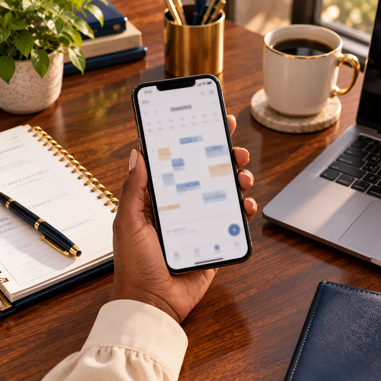 Self-employed business owner reviewing tax deduction records