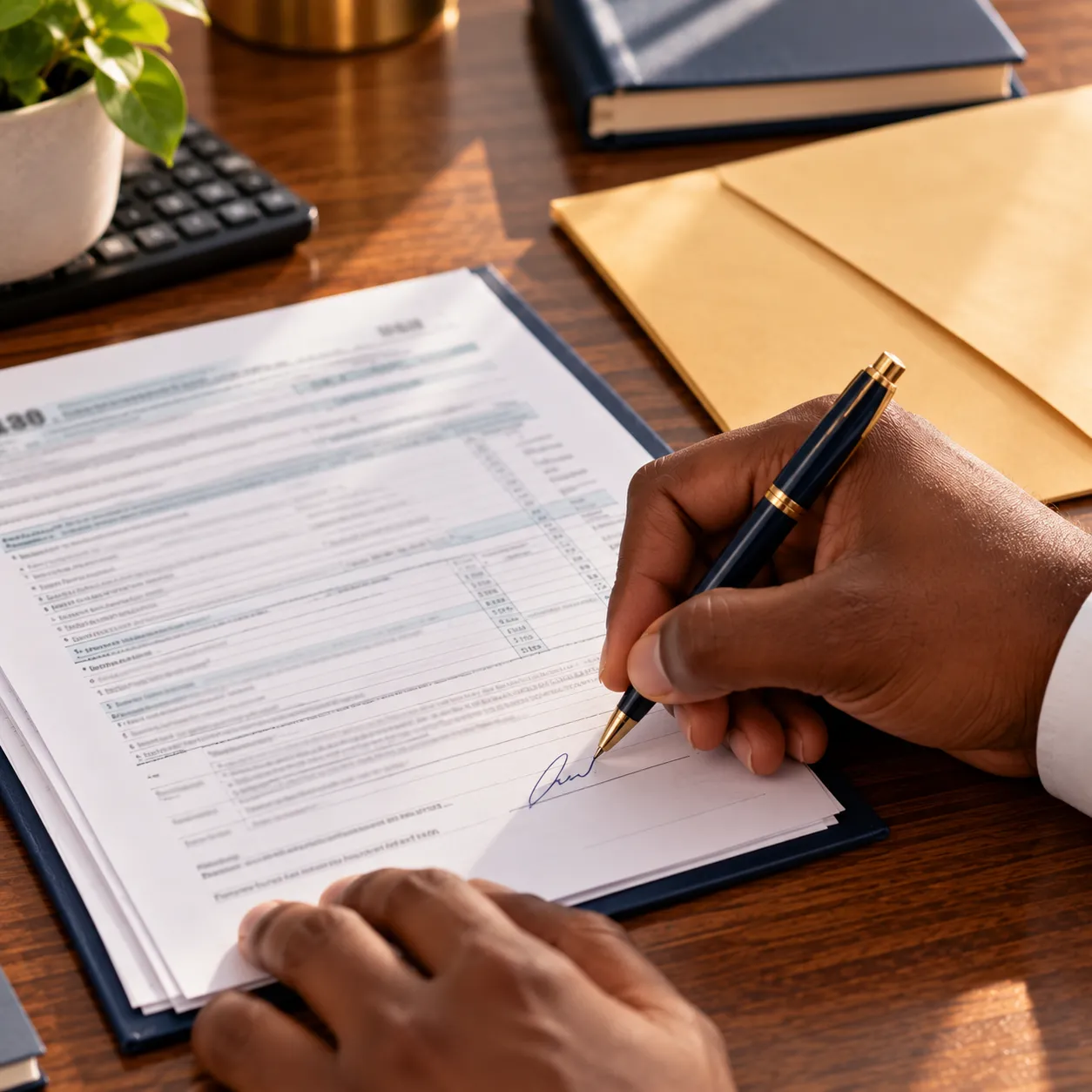 Tax preparation office preparing an IRS e-file application for an EFIN