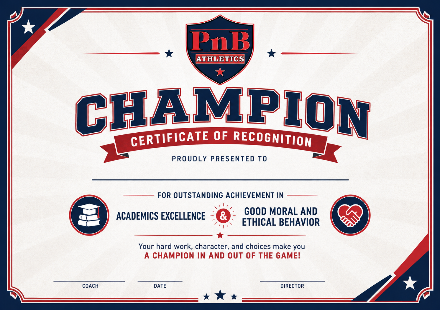 Champion Certificate