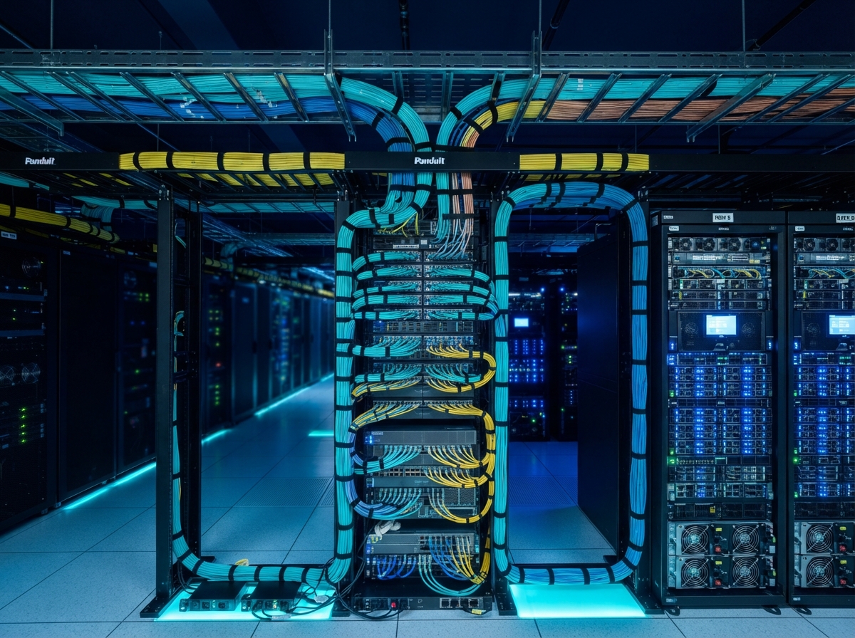 Jaltech telecommunications infrastructure featuring fiber optic cabling and network equipment