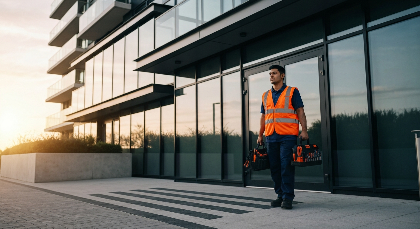 Professional emergency property maintenance technician