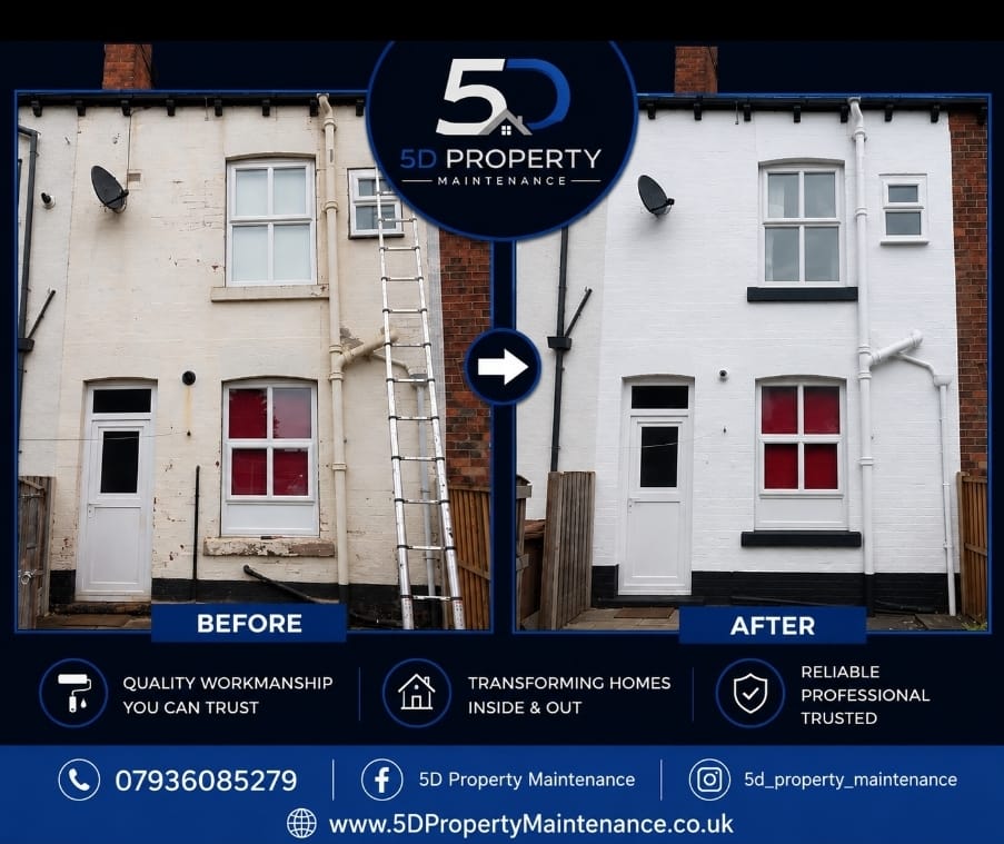 Exterior Property Refresh - 5D Property Maintenance project in Yorkshire