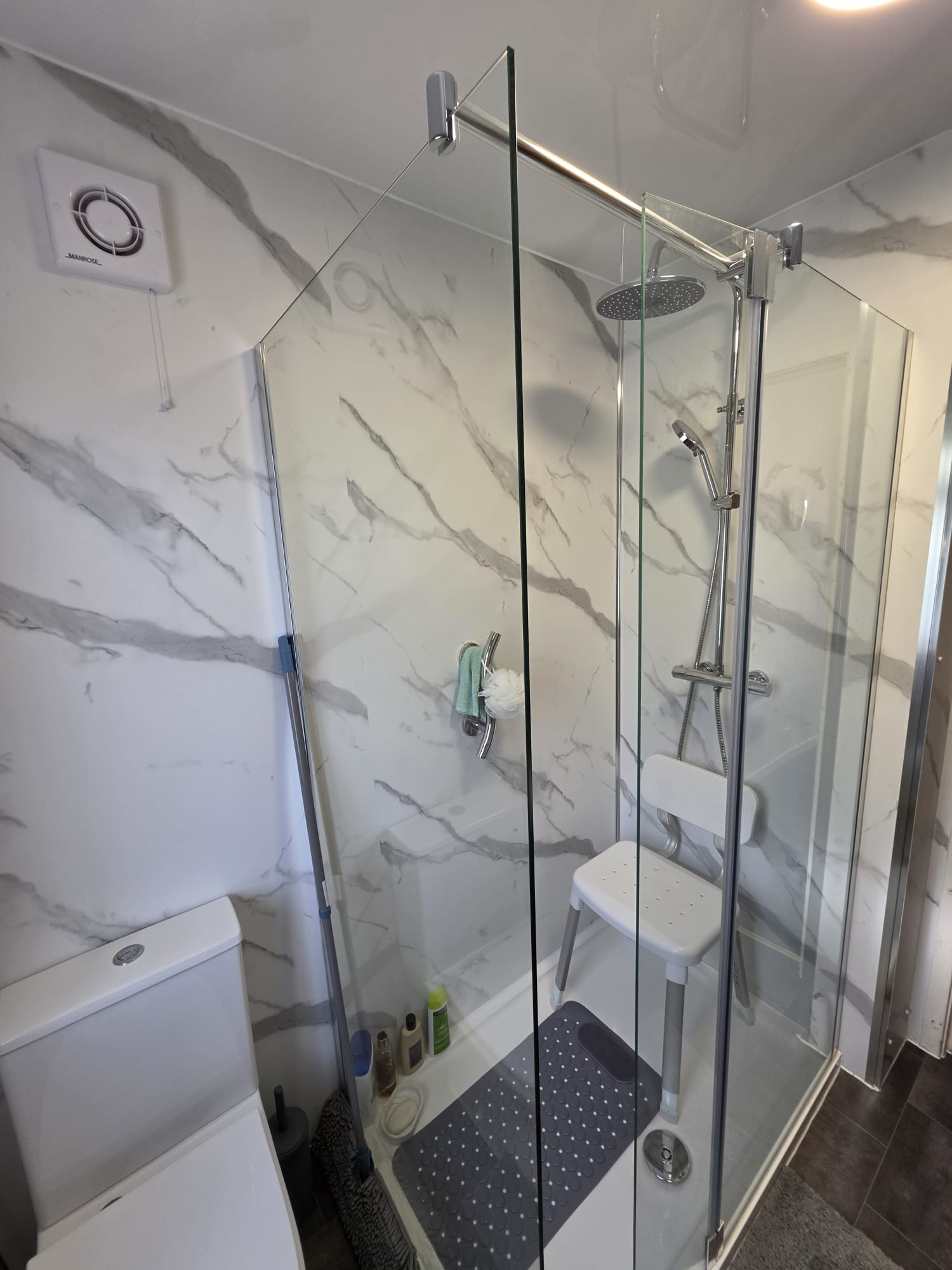 Step 3: Green Bathroom - Shower Installation