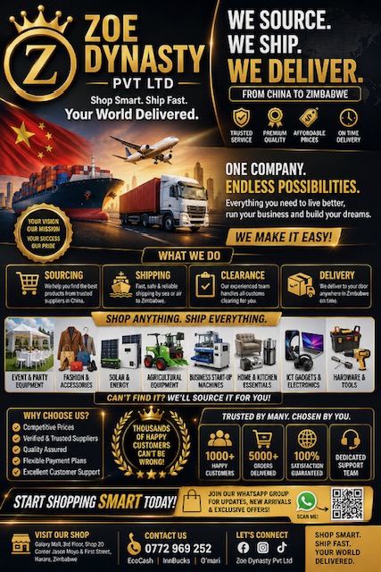 Zoe Dynasty PVT LTD. Shop Smart. Ship Fast. Your World Delivered. CN To ZW